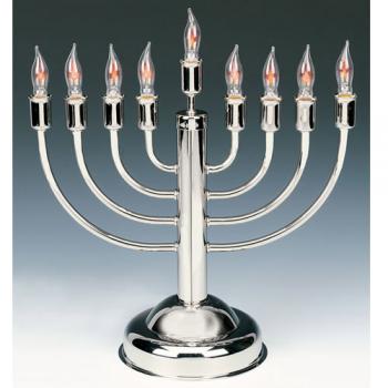 Silver Plated Electric Menorah